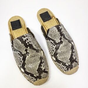 Tory Burch Snakeskin-Print Espadrilles size 9